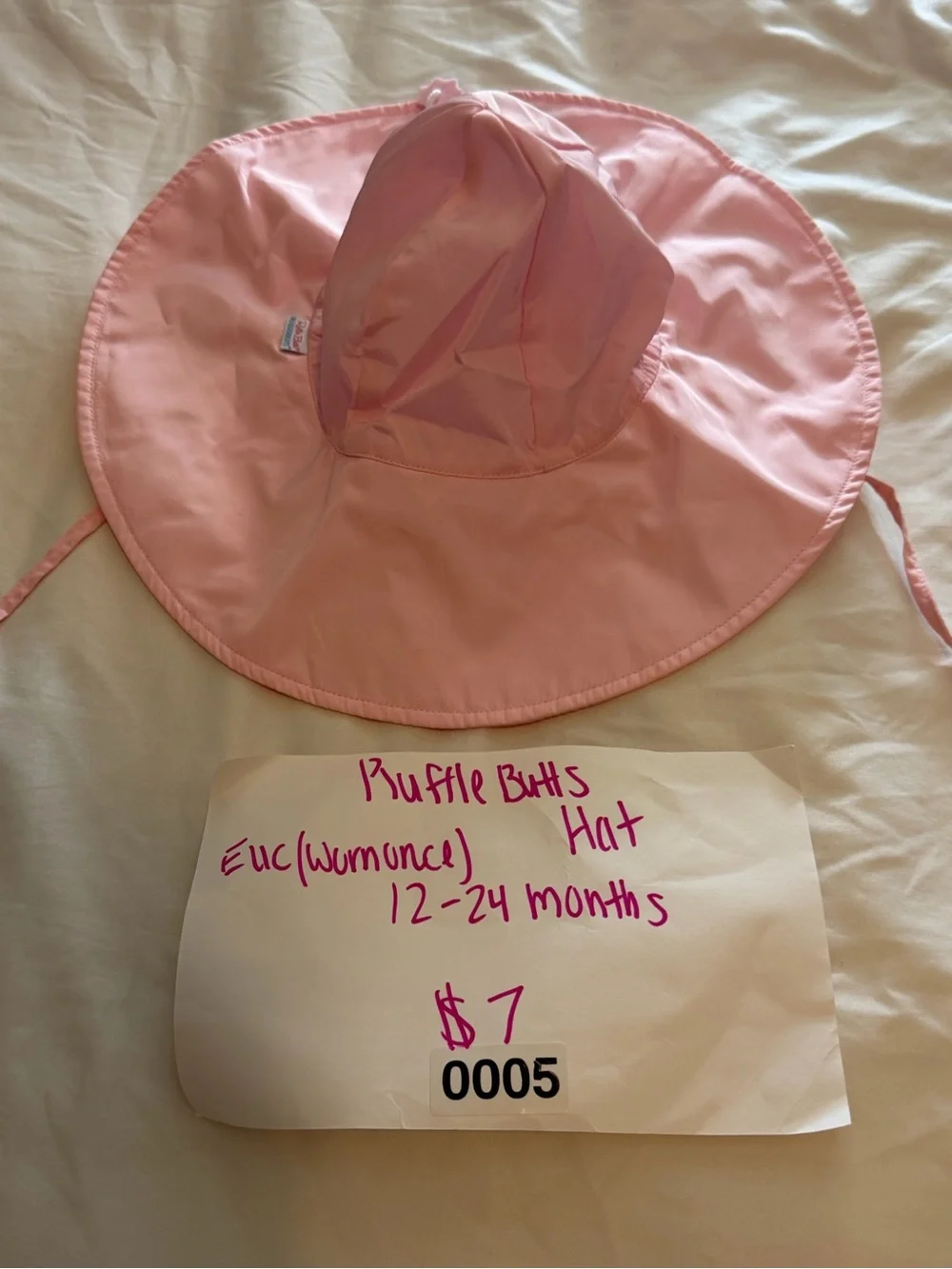 Ruffle Butts Light Pink Sun Hat